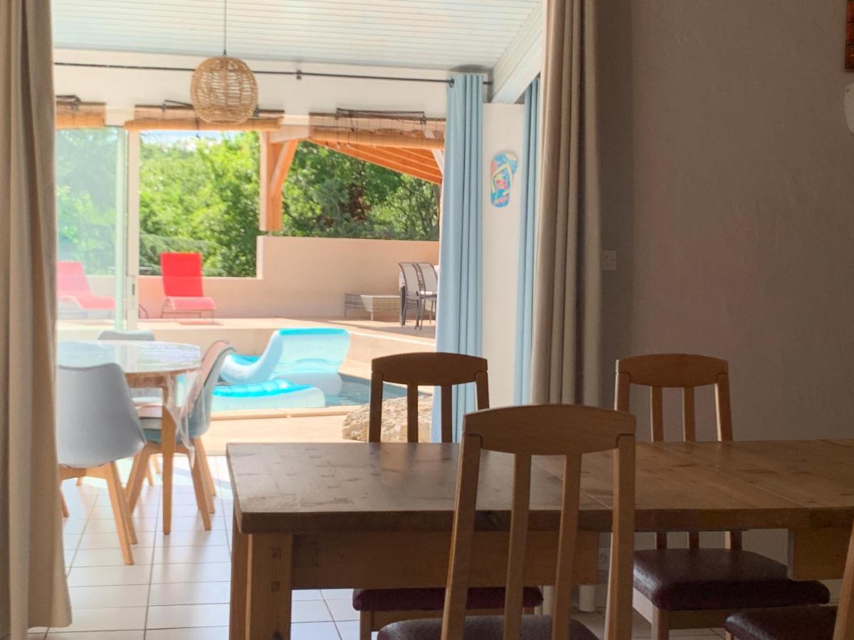 Gite Avec Piscine Privee Au Coeur D'Une Foret De Chenes Proche De Vallon Pont D'Arc Saint Alban Auriolles Εξωτερικό φωτογραφία